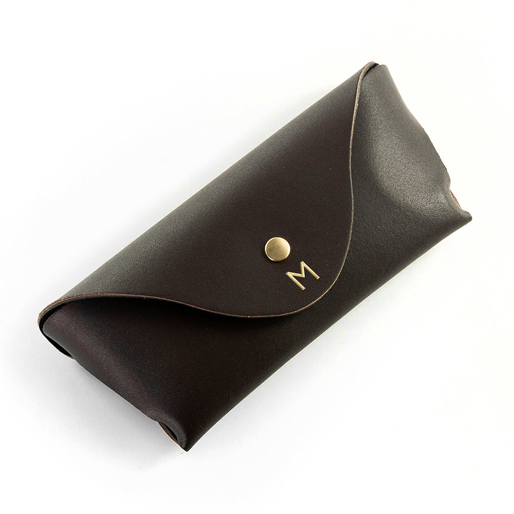 Personalised Origami Leather Glasses Case