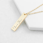 Personalised Handwriting Bar Necklace
