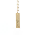 Personalised Handwriting Bar Necklace