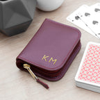Personalised Leather Playing Card Case
