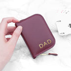 Personalised Leather Playing Card Case