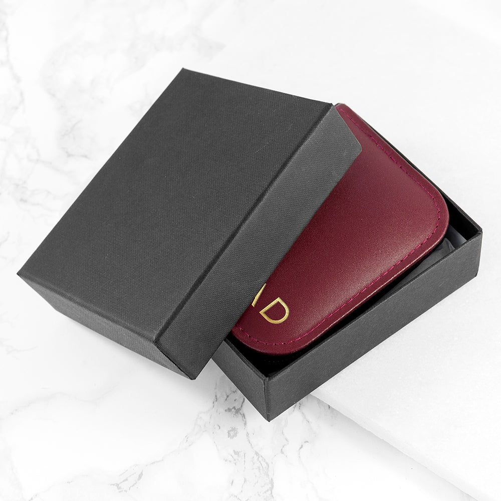 Personalised Leather Playing Card Case