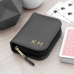 Personalised Leather Playing Card Case