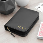 Personalised Leather Double Playing Card Case