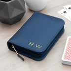 Personalised Leather Double Playing Card Case