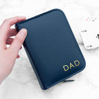 Personalised Leather Double Playing Card Case