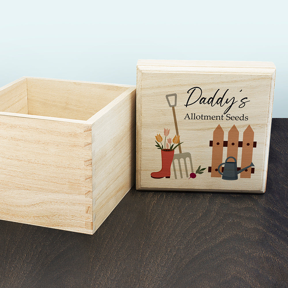 Personalised Allotment Seeds Box