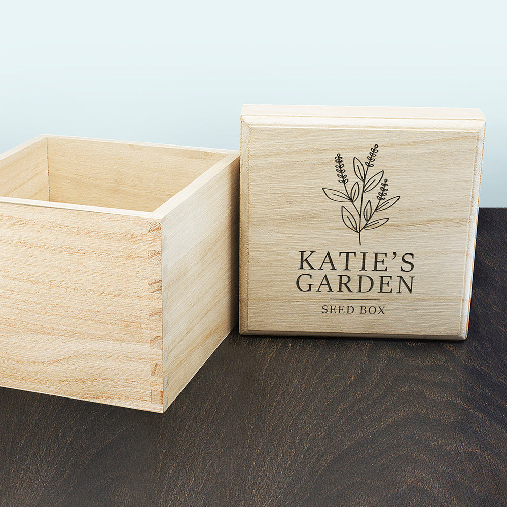 Personalised Engraved Seeds Box