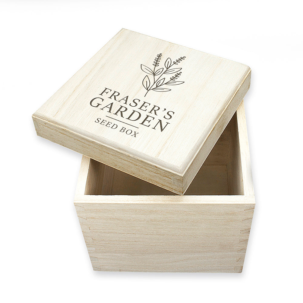 Personalised Engraved Seeds Box