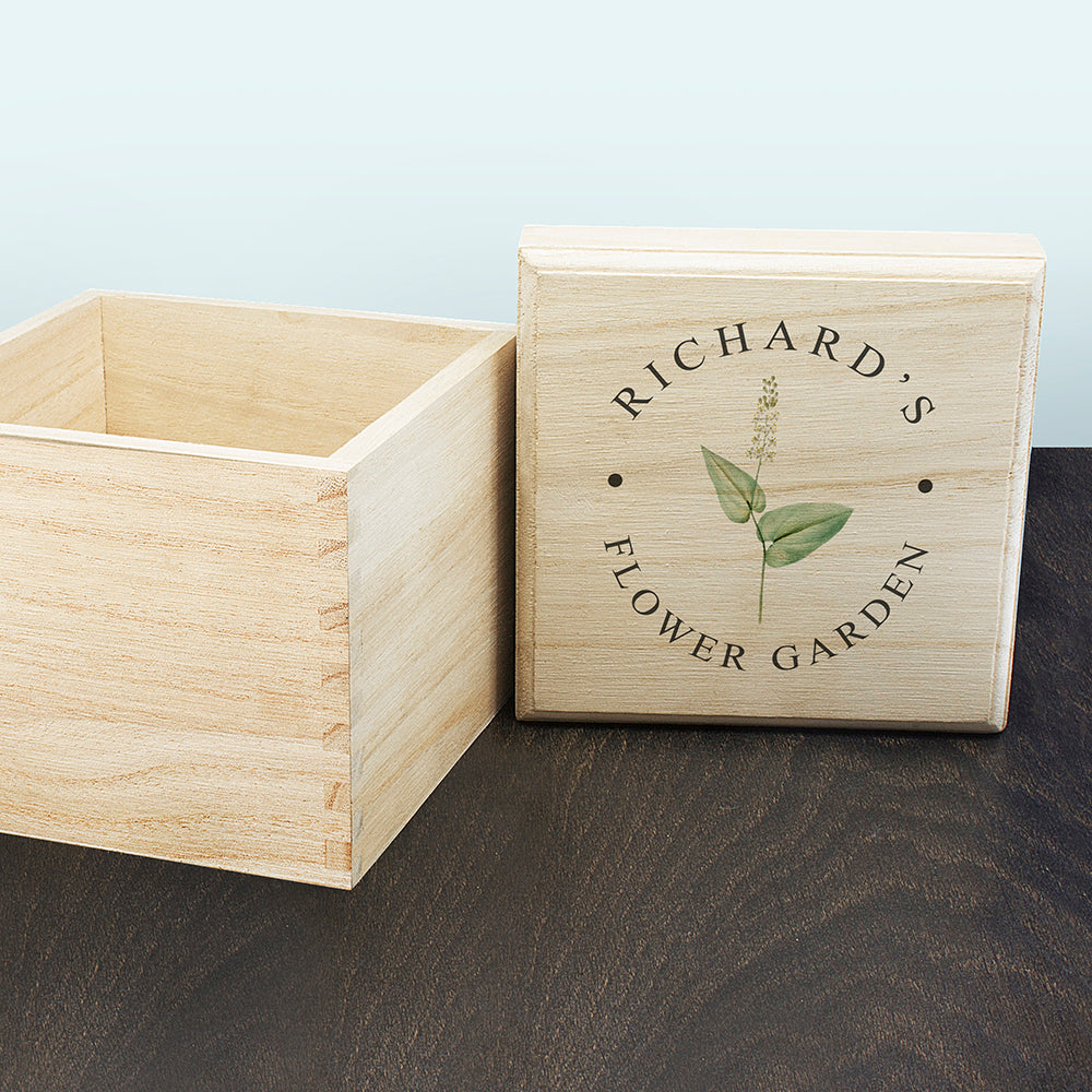 Personalised Flower Garden Seeds Box