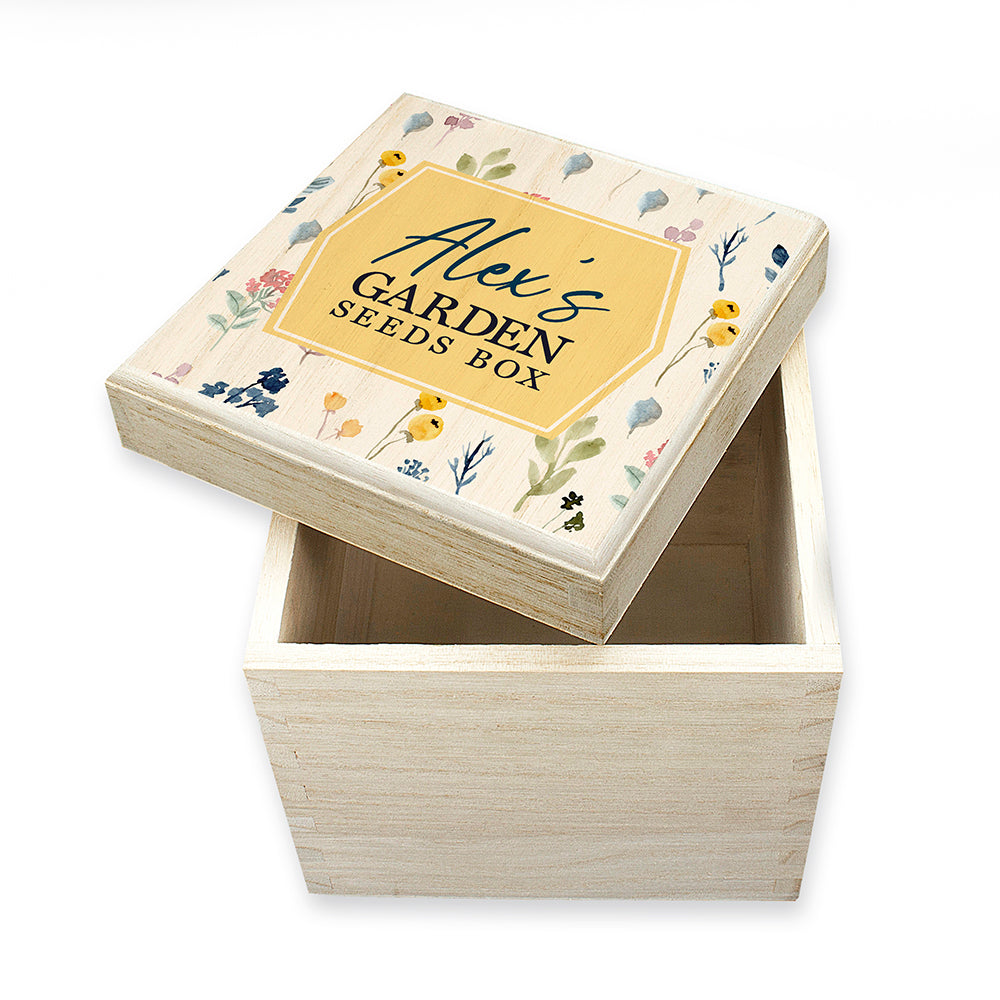 Personalised Botanical Seeds Box