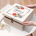 Personalised Floral Frame Garden Accessories Box