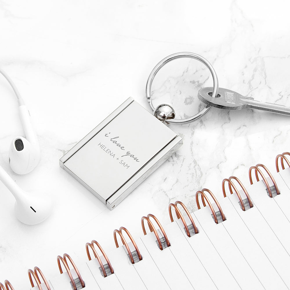 Personalised I Love You Mini Frame Keyring