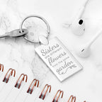 Personalised Sisters are Flowers Keyring