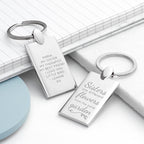 Personalised Sisters are Flowers Keyring