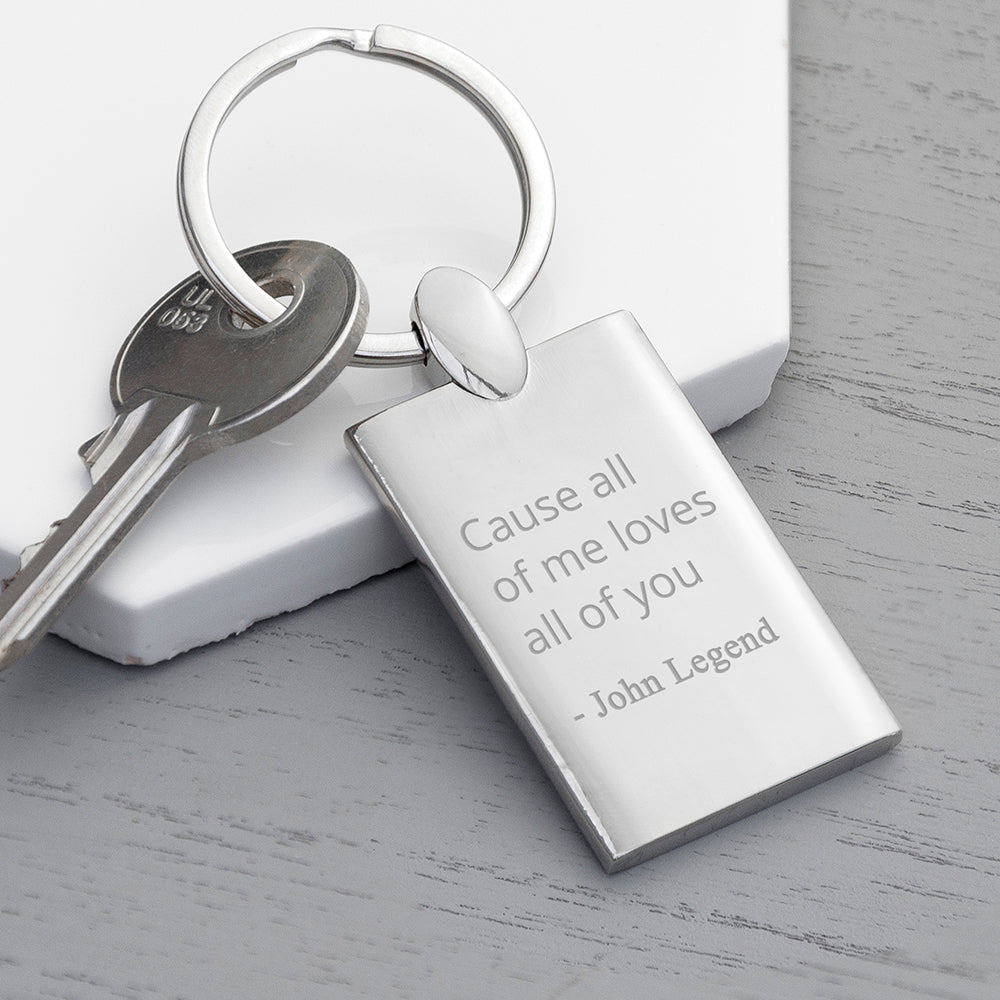 Personalised Favourite Lyric Keyring