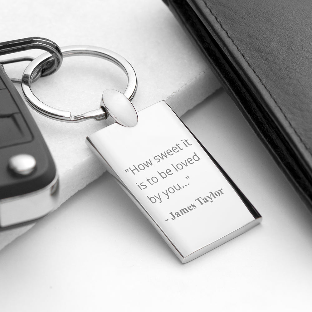 Personalised Favourite Lyric Keyring