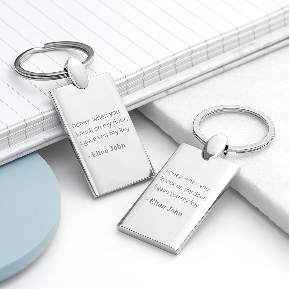 Personalised Favourite Lyric Keyring