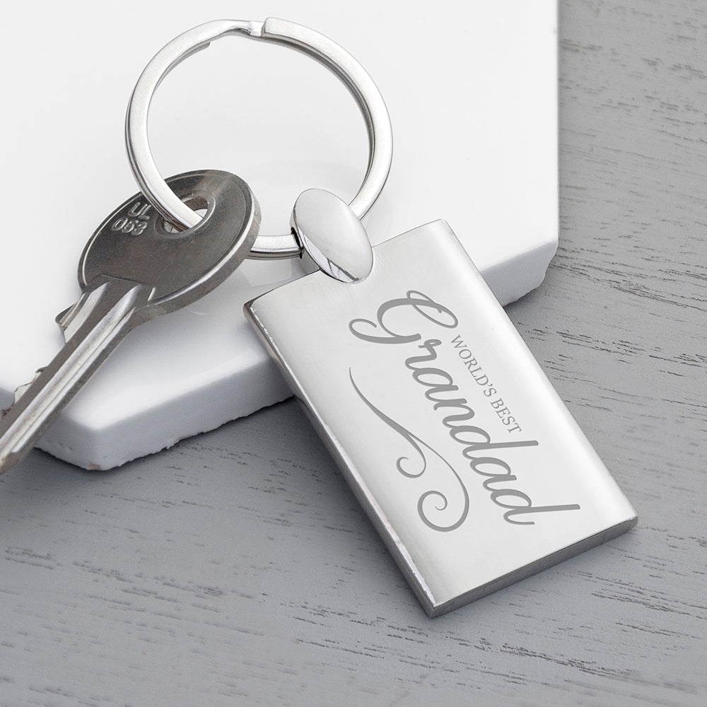 Personalised World's Best Grandad Keyring