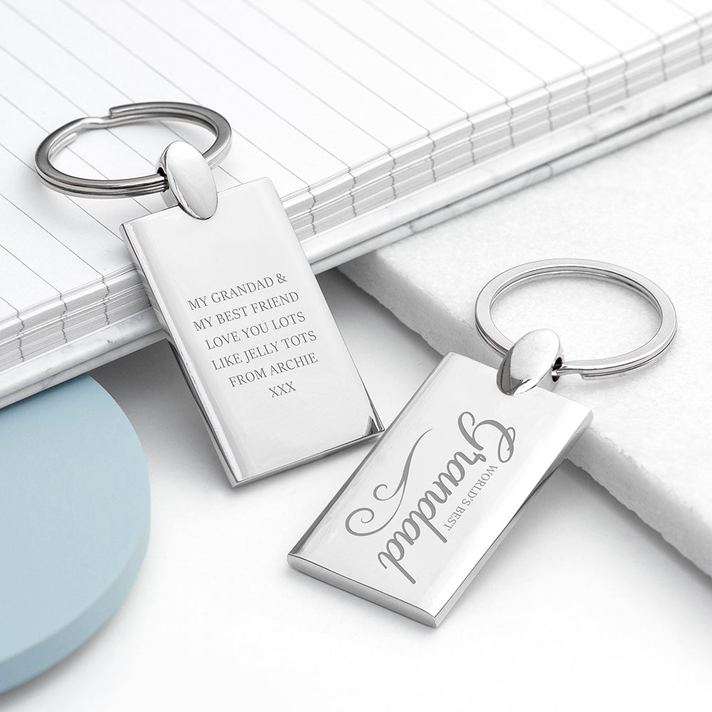 Personalised World's Best Grandad Keyring