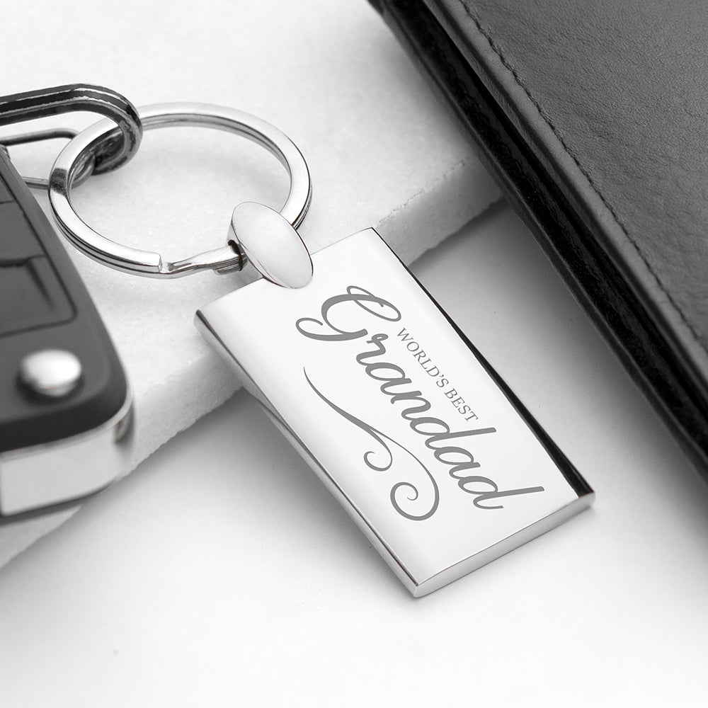 Personalised World's Best Grandad Keyring