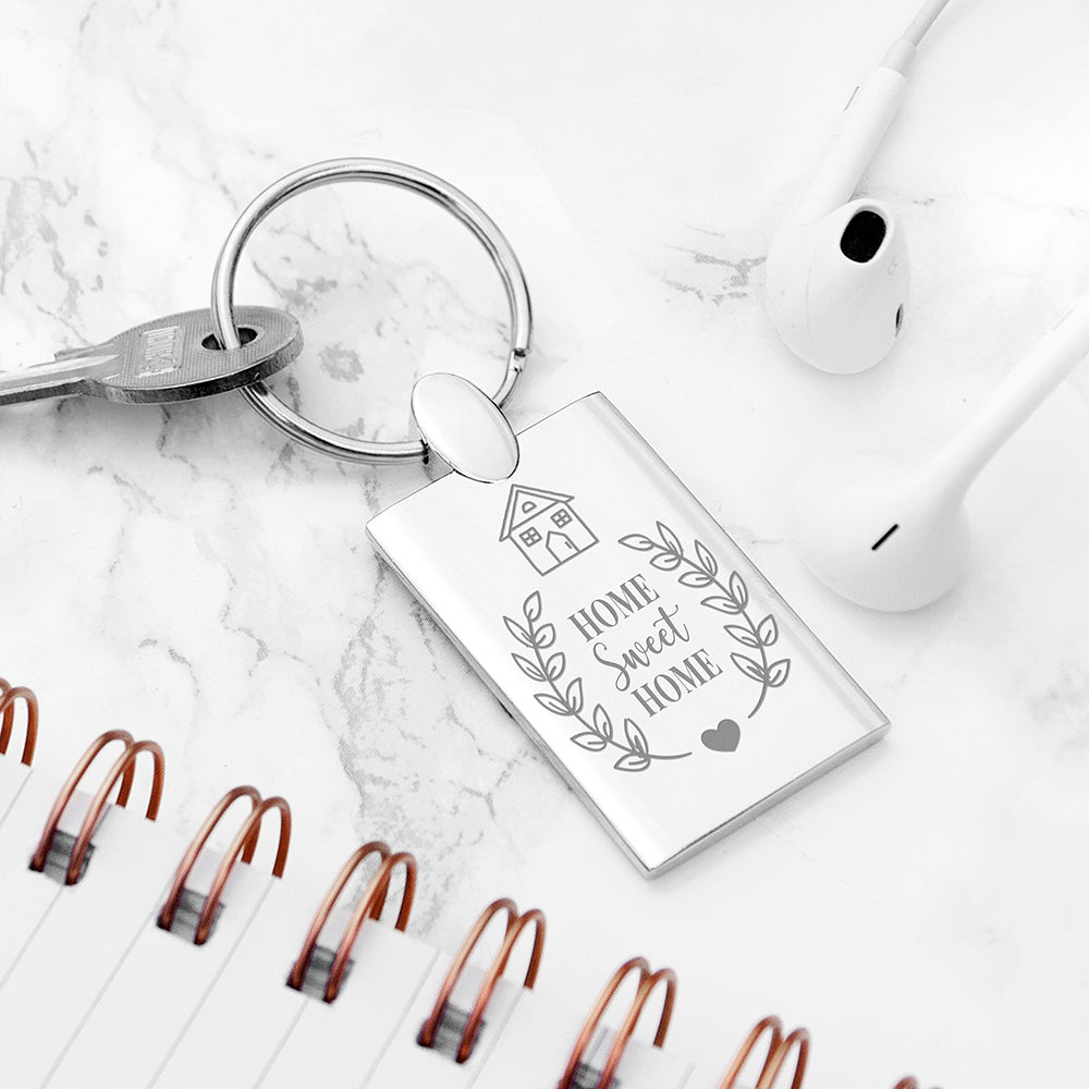 Personalised Home Sweet Home Keyring