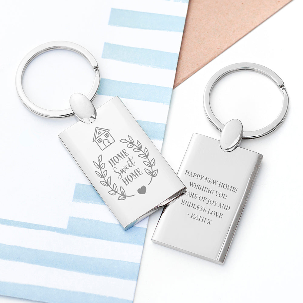 Personalised Home Sweet Home Keyring