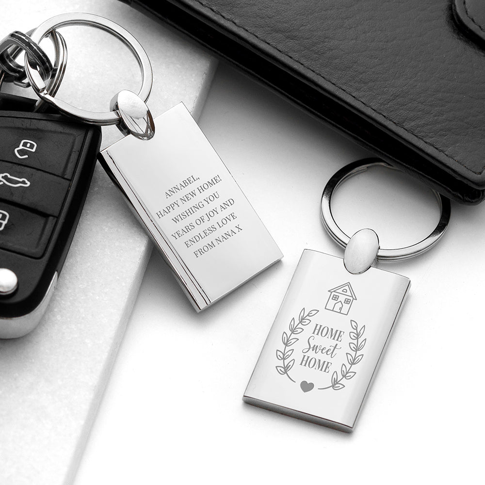 Personalised Home Sweet Home Keyring