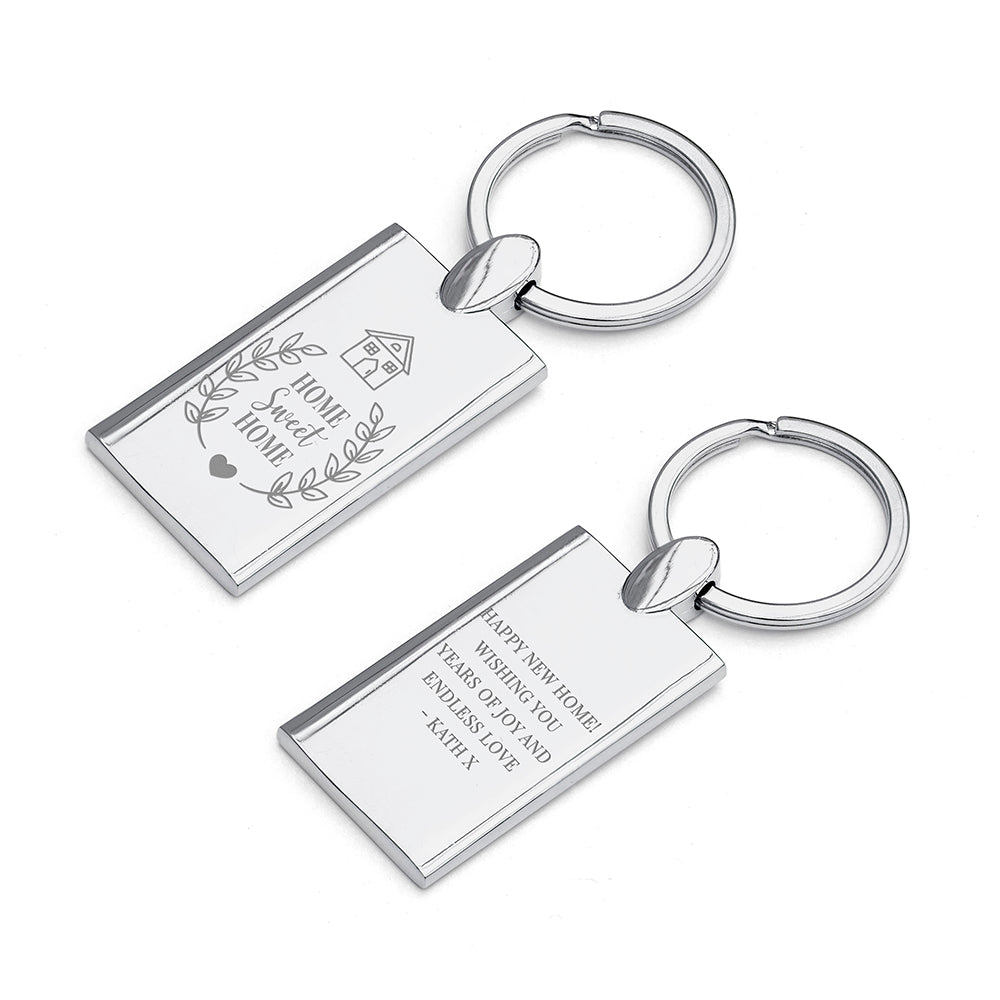 Personalised Home Sweet Home Keyring