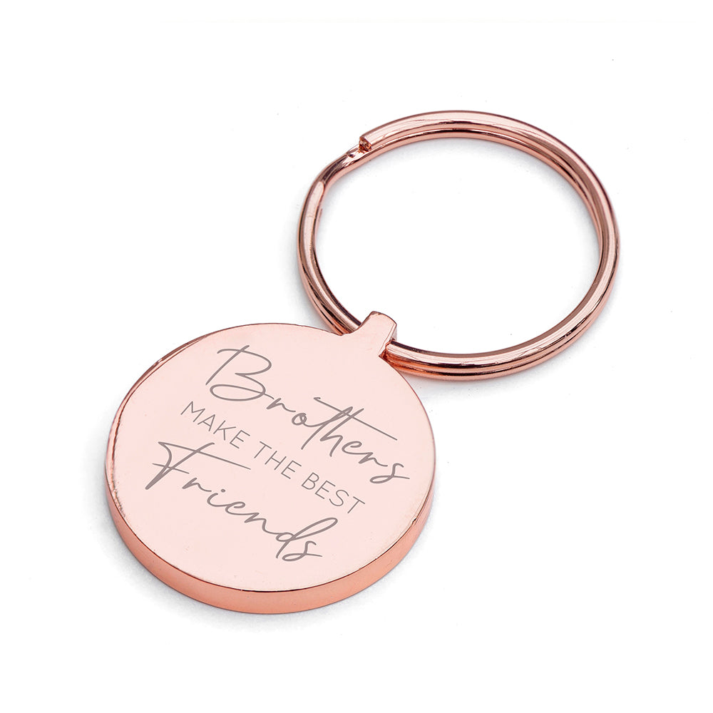 Personalised Brothers Round Keyring