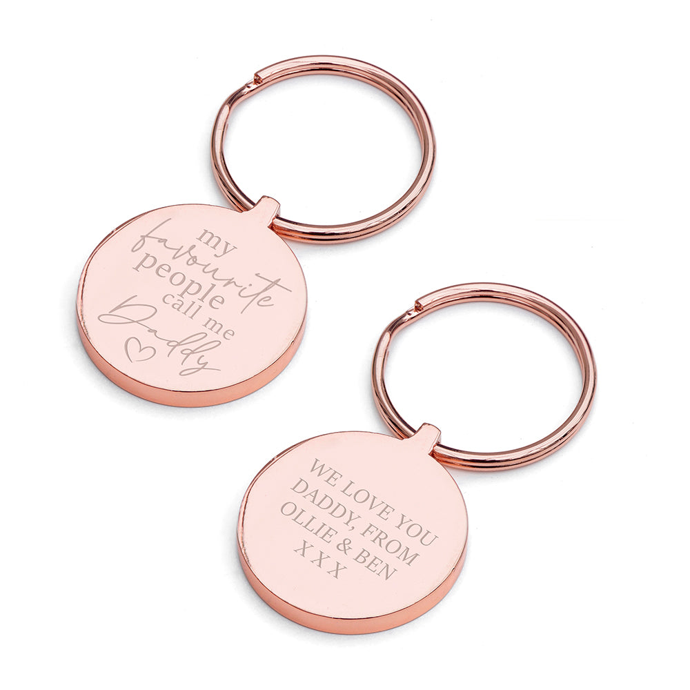 Personalised Favourite Daddy Keyring