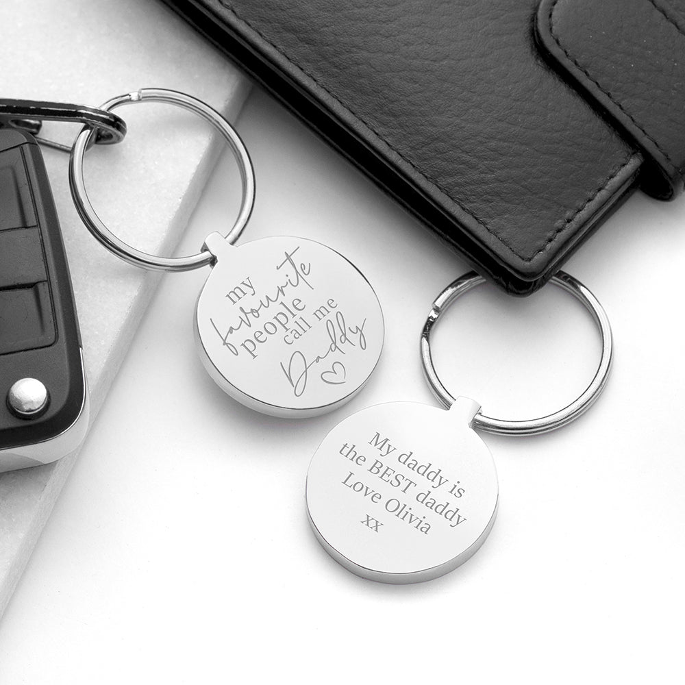 Personalised Favourite Daddy Keyring