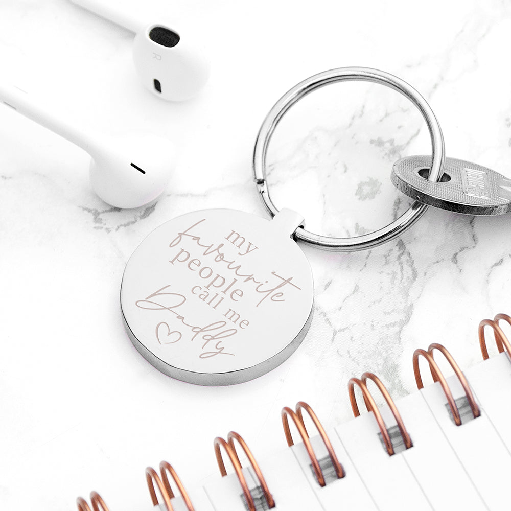Personalised Favourite Daddy Keyring