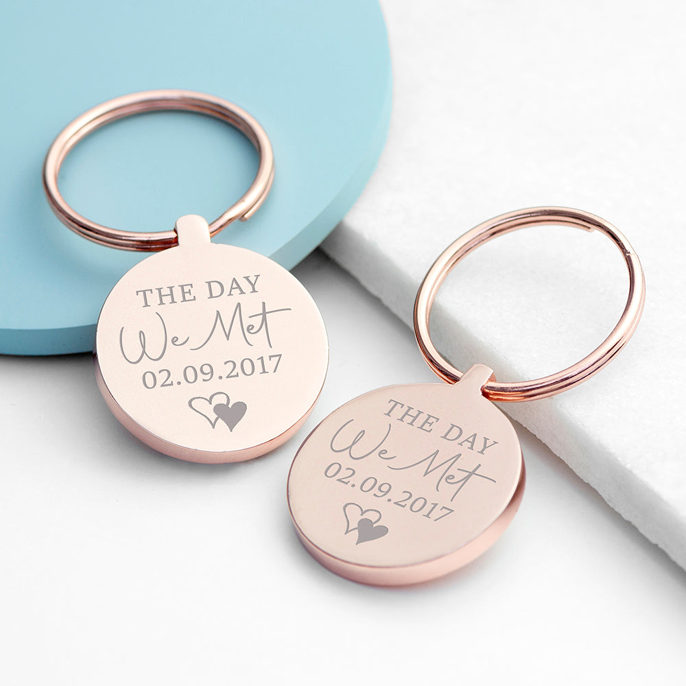 Personalised Day We Met Keyring