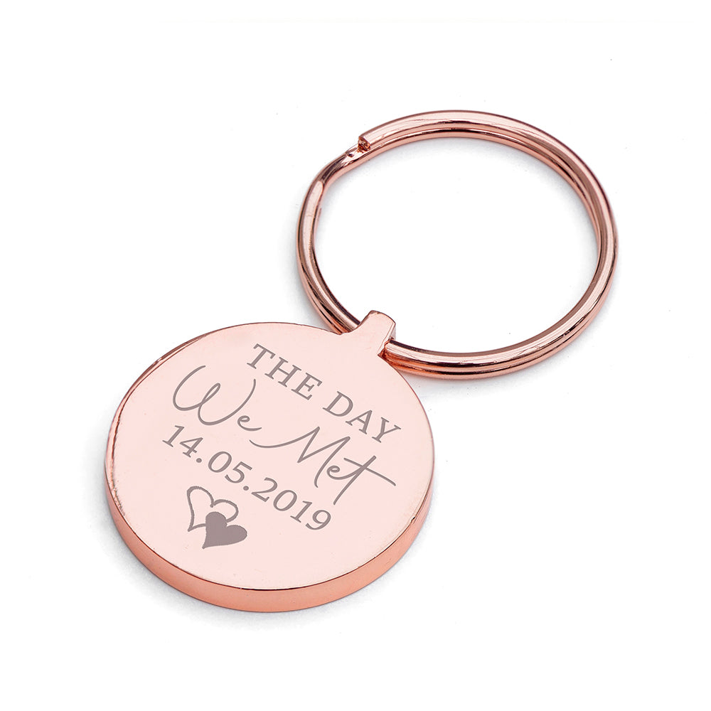 Personalised Day We Met Keyring