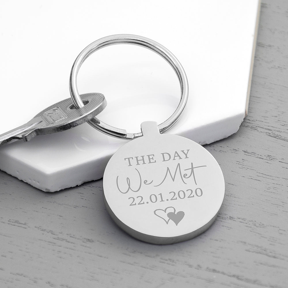 Personalised Day We Met Keyring