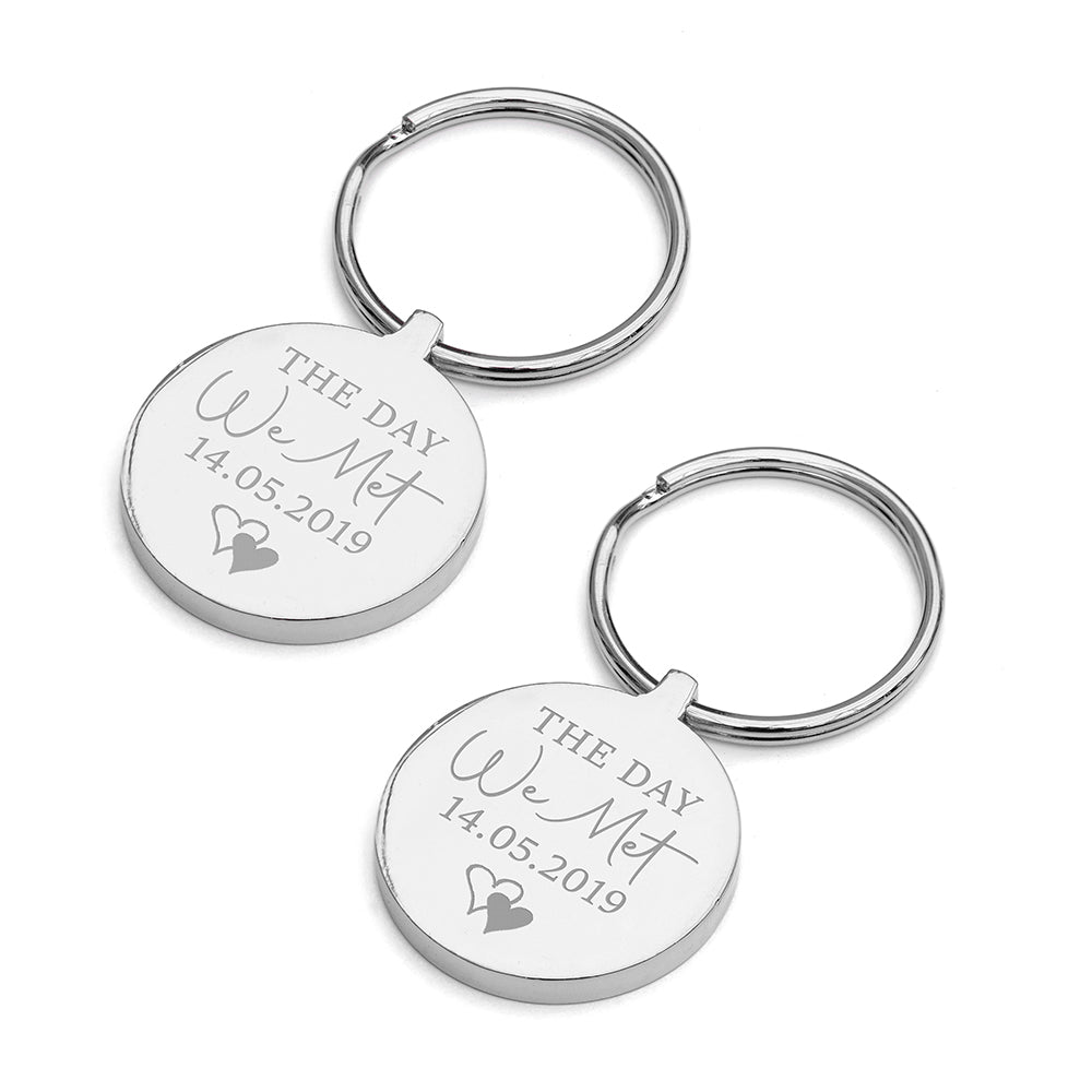 Personalised Day We Met Keyring