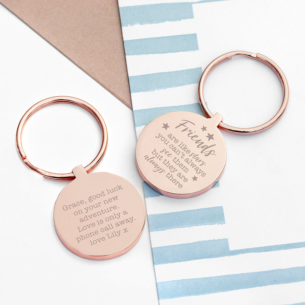 Personalised Friends are like Stars Keyring