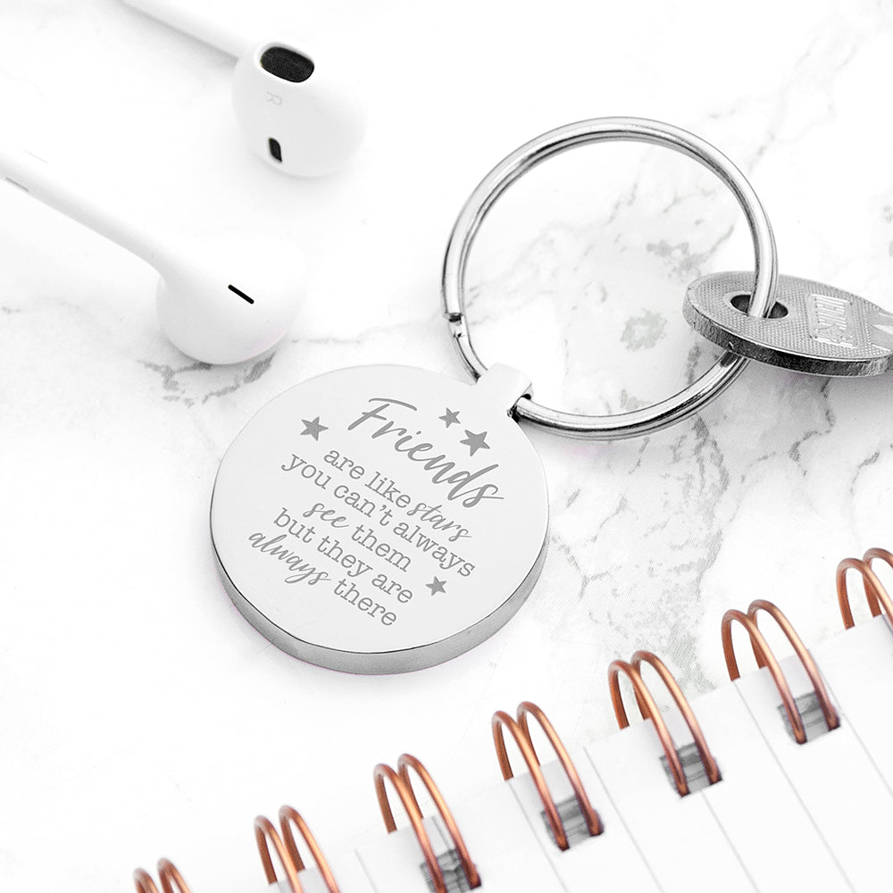 Personalised Friends are like Stars Keyring