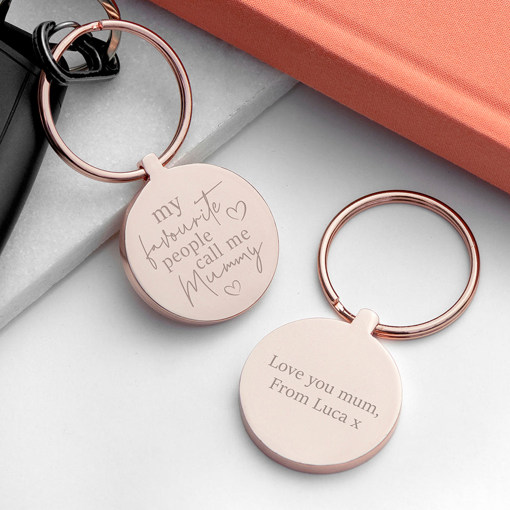 Personalised Favourite Mummy Keyring