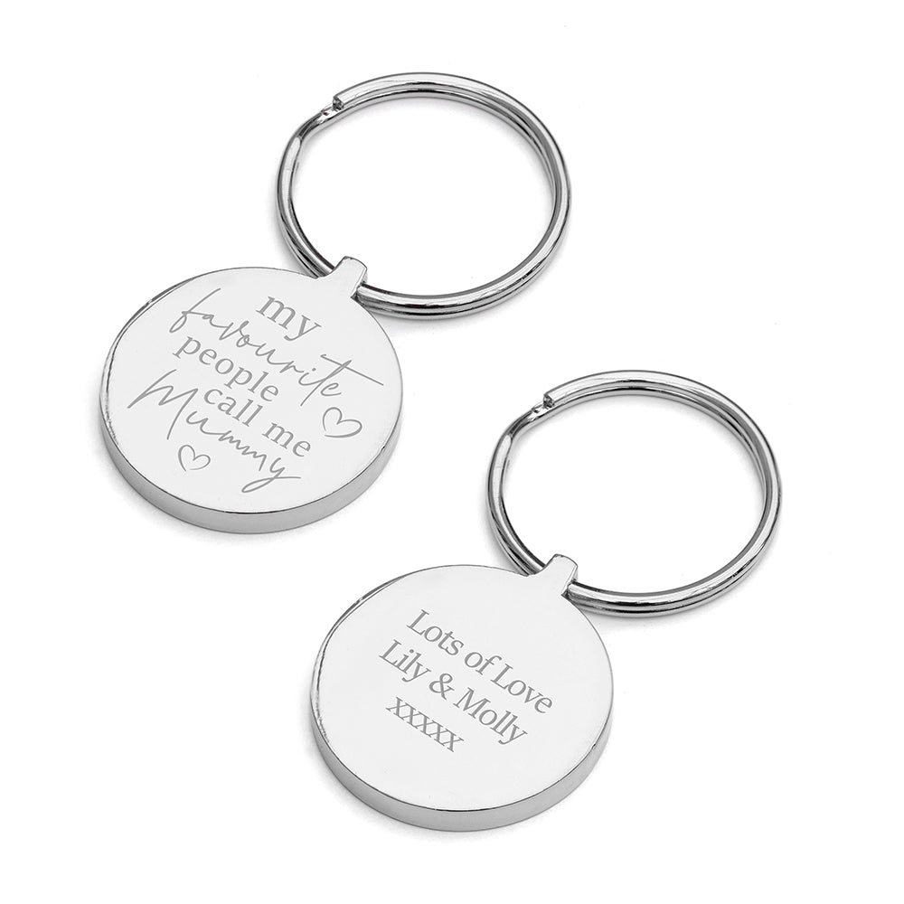 Personalised Favourite Mummy Keyring
