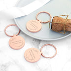 Personalised Save the Date Round Keyring