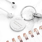 Personalised Save the Date Round Keyring