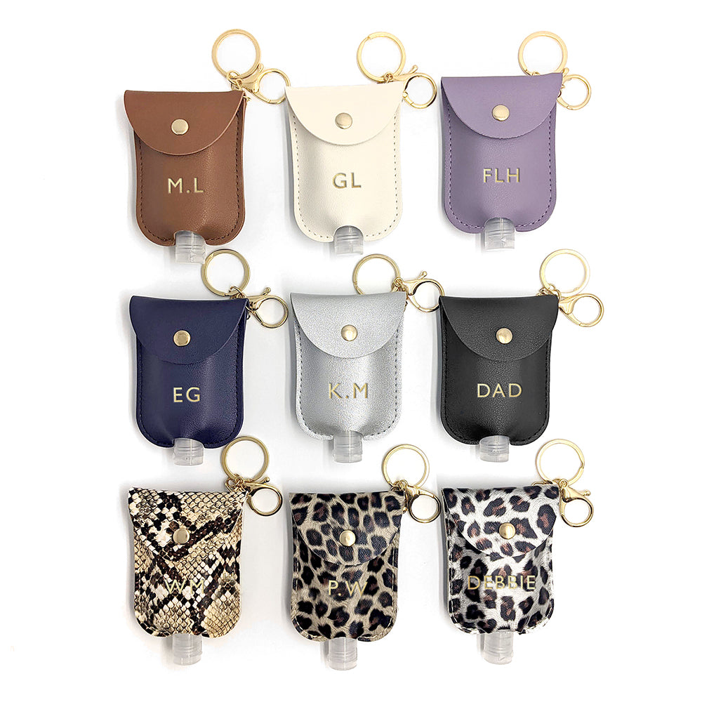 Personalised Hand Sanitiser Holder Keyring