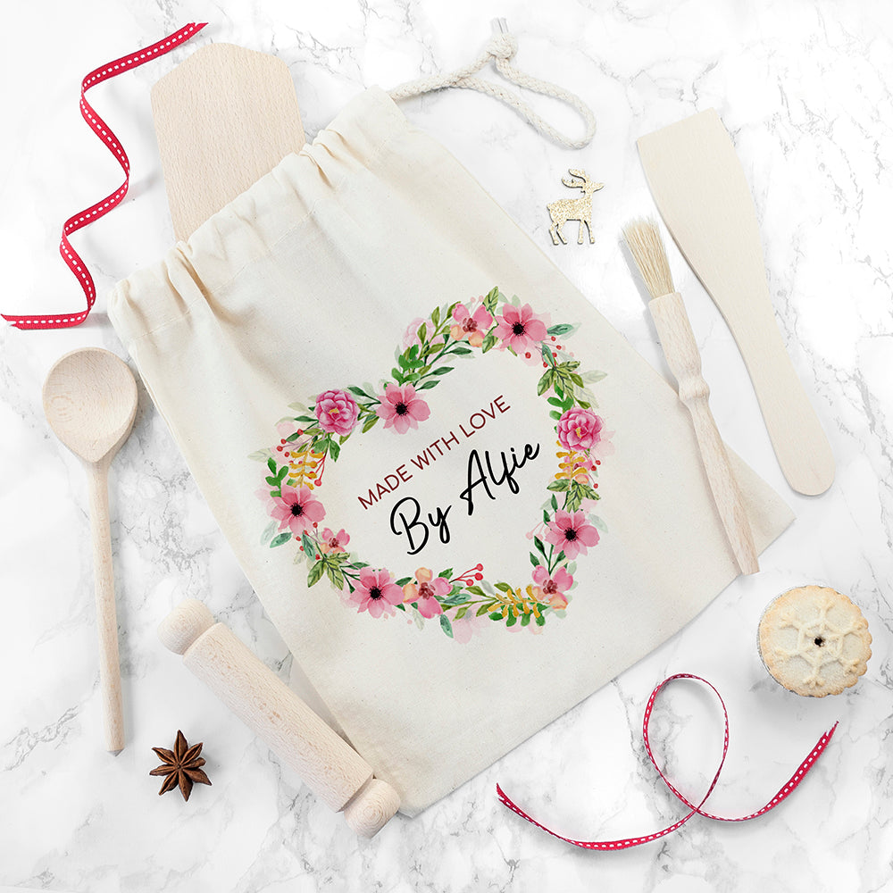 Personalised Kids Flower Wreath Baking Set