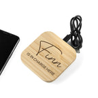 Personalised In Charge Bamboo Wireless Charger