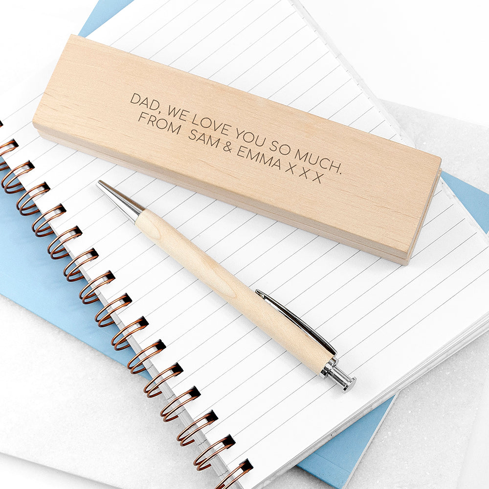 Personalised Special Message Wooden Pen Set