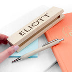 Personalised Beech Wood Pen Set
