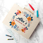 Personalised Flower Garland Colouring Set