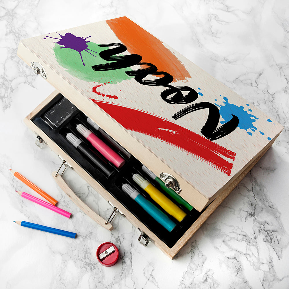 Personalised Colour Splash Drawing Set